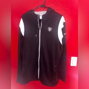 Black and White Raiders Zip-Up Hoodie